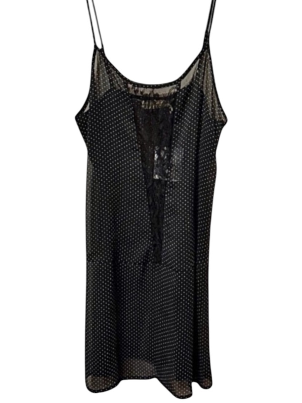 NWOT UO Y2K Pins & Needles Coquette Astetics Black Sheer PolkaDot Cami Lace Slip
